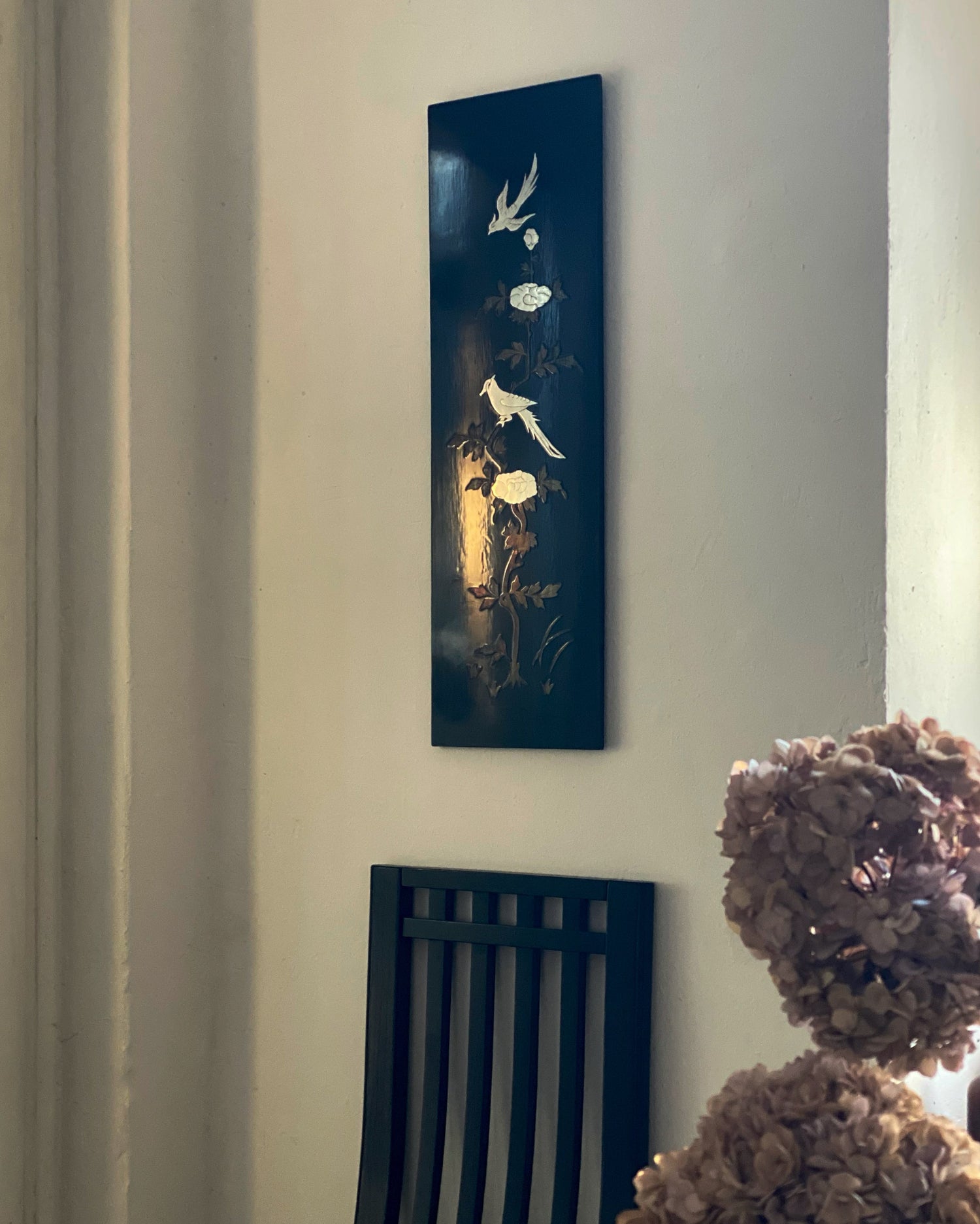 Vintage art chinoiserie antique oil painting 
